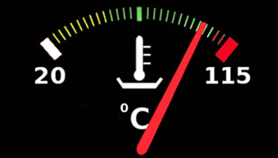 Precaución con la temperatura del coche